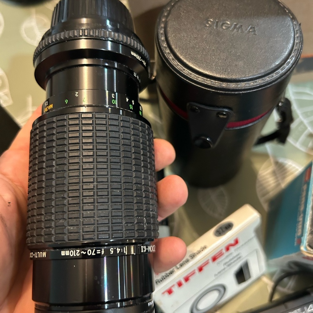 Sigma Beauty Black Telephoto‎ Lens and a whole lot of extra vintage camera eq